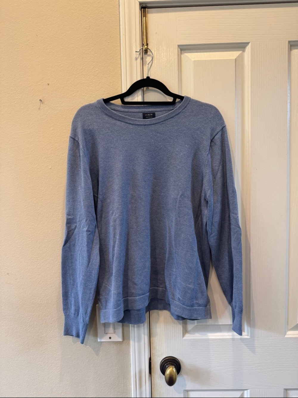J. Crew Men's Light Blue Crewneck Pullover Sweater